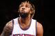 NEW YORK, NY - DECEMBER 21: Derrick Williams #23 of the New York Knicks prepares to shoot a free throw against the Orlando Magic on December 21, 2015 at Madison Square Garden in New York City. NOTE TO USER: User expressly acknowledges and agrees that, by downloading and or using this photograph, User is consenting to the terms and conditions of the Getty Images License Agreement. Mandatory Copyright Notice: Copyright 2015 NBAE (Photo by Nathaniel S. Butler/NBAE via Getty Images)