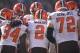 Cleveland Browns quarterback Johnny Manziel (2) plays in an NFL football game against the Pittsburgh Steelers, Sunday, Nov. 15, 2015, in Pittsburgh. The Steelers won 30-9. (AP Photo/Don Wright)