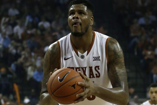 AUSTIN, TX - DECEMBER 12: Cameron Ridley #55 of the Texas Longhorns shoots a free throw against the North Carolina Tar Heels at the Frank Erwin Center on December 12, 2015 in Austin, Texas. (Photo by Chris Covatta/Getty Images)