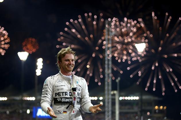 ABU DHABI, UNITED ARAB EMIRATES - NOVEMBER 29:  Nico Rosberg of Germany and Mercedes GP celebrates in Parc Ferme after winning the Abu Dhabi Formula One Grand Prix at Yas Marina Circuit on November 29, 2015 in Abu Dhabi, United Arab Emirates.  (Photo by Paul Gilham/Getty Images)
