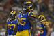 Oct 13, 2014; St. Louis, MO, USA; St. Louis Rams defensive end William Hayes (95) fires up the crowd during the first half against the San Francisco 49ers at the Edward Jones Dome. San Francisco defeated St. Louis 31-17. Mandatory Credit: Jeff Curry-USA TODAY Sports