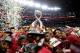 ARLINGTON, TX - DECEMBER 31: The Alabama Crimson Tide celebrate with the trophy after defeating the Michigan State Spartans 38 to 0 in the Goodyear Cotton Bowl at AT&T Stadium on December 31, 2015 in Arlington, Texas. (Photo by Jamie Squire/Getty Images)