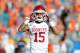 Dec 31, 2015; Miami Gardens, FL, USA; Oklahoma Sooners cornerback Zack Sanchez (15) prior to the 2015 CFP semifinal at the Orange Bowl against the Clemson Tigers at Sun Life Stadium. Mandatory Credit: Robert Duyos-USA TODAY Sports