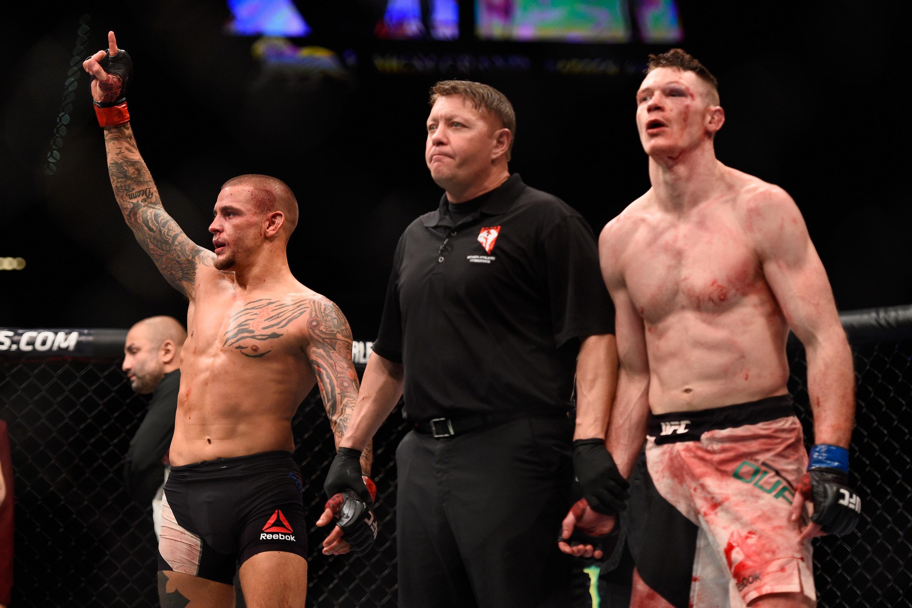 UFC 195 Results: Dustin Poirier Bests Joe Duffy in Bloody Lightweight Clash | Bleacher Report | Latest News, Videos and