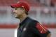 San Francisco 49ers general manager Trent Baalke during the team's NFL football training camp in Santa Clara, Calif., Saturday, Aug. 1, 2015. (AP Photo/Jeff Chiu)