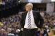 Sacramento Kings head coach George Karl during the first half of an NBA basketball game against the Indiana Pacers in Indianapolis, Wednesday, Dec. 23, 2015. (AP Photo/Michael Conroy)