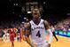 LAWRENCE, KS - JANUARY 04: Devonte' Graham #4 of the Kansas Jayhawks celebrates as the Jayhawks defeat the Oklahoma Sooners 109-106 in triple overtime to win the game at Allen Fieldhouse on January 4, 2016 in Lawrence, Kansas. (Photo by Jamie Squire/Getty Images)