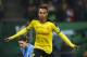 Dortmund's Pierre-Emerick Aubameyang celebrates after scoring his side's opening goal during the German soccer cup (DFB Pokal) match between FC Augsburg and Borussia Dortmund at the WWK Arena stadium in Augsburg, Germany, Wednesday, Dec. 16, 2015. (AP Photo/Matthias Schrader)