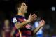 Barcelona's Uruguayan forward Luis Suarez reacts after missing a goal opportunity during the Spanish Copa del Rey (King's Cup) round of 16 first leg football match FC Barcelona vs RCD Espanyol at the Camp Nou stadium in Barcelona on January 6, 2016. AFP PHOTO/ PAU BARRENA / AFP / PAU BARRENA (Photo credit should read PAU BARRENA/AFP/Getty Images)