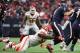 Kansas City Chiefs defensive end Jaye Howard (96) sackes Houston Texans quarterback Brian Hoyer (7) during the first half of an NFL wild-card playoff football game Saturday, Jan. 9, 2016, in Houston. (AP Photo/Eric Christian Smith)
