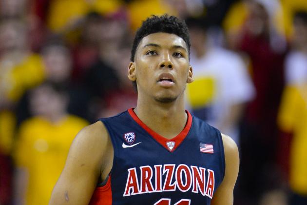 Arizona guard Allonzo Trier during the second half of an NCAA college basketball game against Southern California, Saturday, Jan. 9, 2016, in Los Angeles. Southern California won it in the fourth overtime 103-101.(AP Photo/Gus Ruelas)