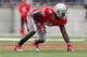 COLUMBUS, OH - OCTOBER 20: Noah Spence #8 of the Ohio State Buckeyes lines up for a play during the game against the Purdue Boilermakers on October 20, 2012 at Ohio Stadium in Columbus, Ohio. (Photo by Kirk Irwin/Getty Images)