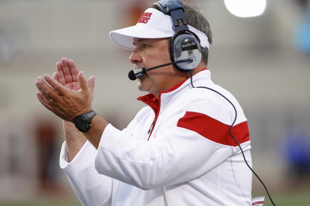 BLOOMINGTON, IN - OCTOBER 18: Head coach Kevin Wilson of the Indiana Hoosiers seen during the game against the Michigan State Spartans at Memorial Stadium on October 18, 2014 in Bloomington, Indiana. (Photo by Michael Hickey/Getty Images)