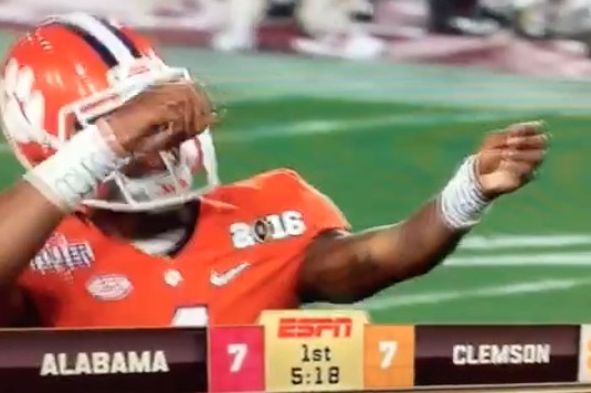 Clemson Qb Deshaun Watson Throws Perfect Td Pass Celebrates