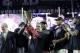 Alabama head coach Nick Saban and players celebrate after the NCAA college football playoff championship game against Clemson Monday, Jan. 11, 2016, in Glendale, Ariz. Alabama won 45-40. (AP Photo/David J. Phillip)