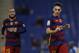 FC Barcelona's Munir El Haddadi celebrates after scoring against Espanyol during a Copa del Rey soccer match at RCDE stadium in Barcelona, Spain, Wednesday, Jan. 13, 2016. (AP Photo/Manu Fernandez)