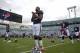 Houston Texans running back Arian Foster (23), quarterback Brian Hoyer (7) and quarterback Ryan Mallett (15) stretch during warmups before an NFL football game against the Jacksonville Jaguars in Jacksonville, Fla., Sunday, Oct. 18, 2015. (AP Photo/Phelan M. Ebenhack)