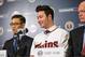 Byung-ho Park is introduced to the media after signing a four-year deal with the Minnesota Twins in December 2015.