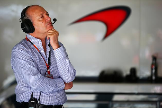 MONTMELO, SPAIN - MAY 08:  Chairman and Chief Executive Officer of McLaren Group Ron Dennis looks on in the garage during practice for the Spanish Formula One Grand Prix at Circuit de Catalunya on May 8, 2015 in Montmelo, Spain.  (Photo by Mark Thompson/Getty Images)