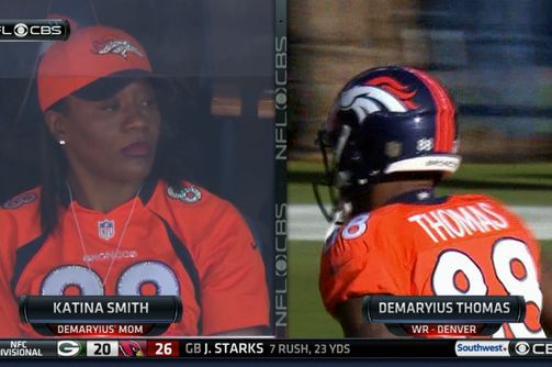 Peyton Manning meets with Demaryius Thomas' mother after Super