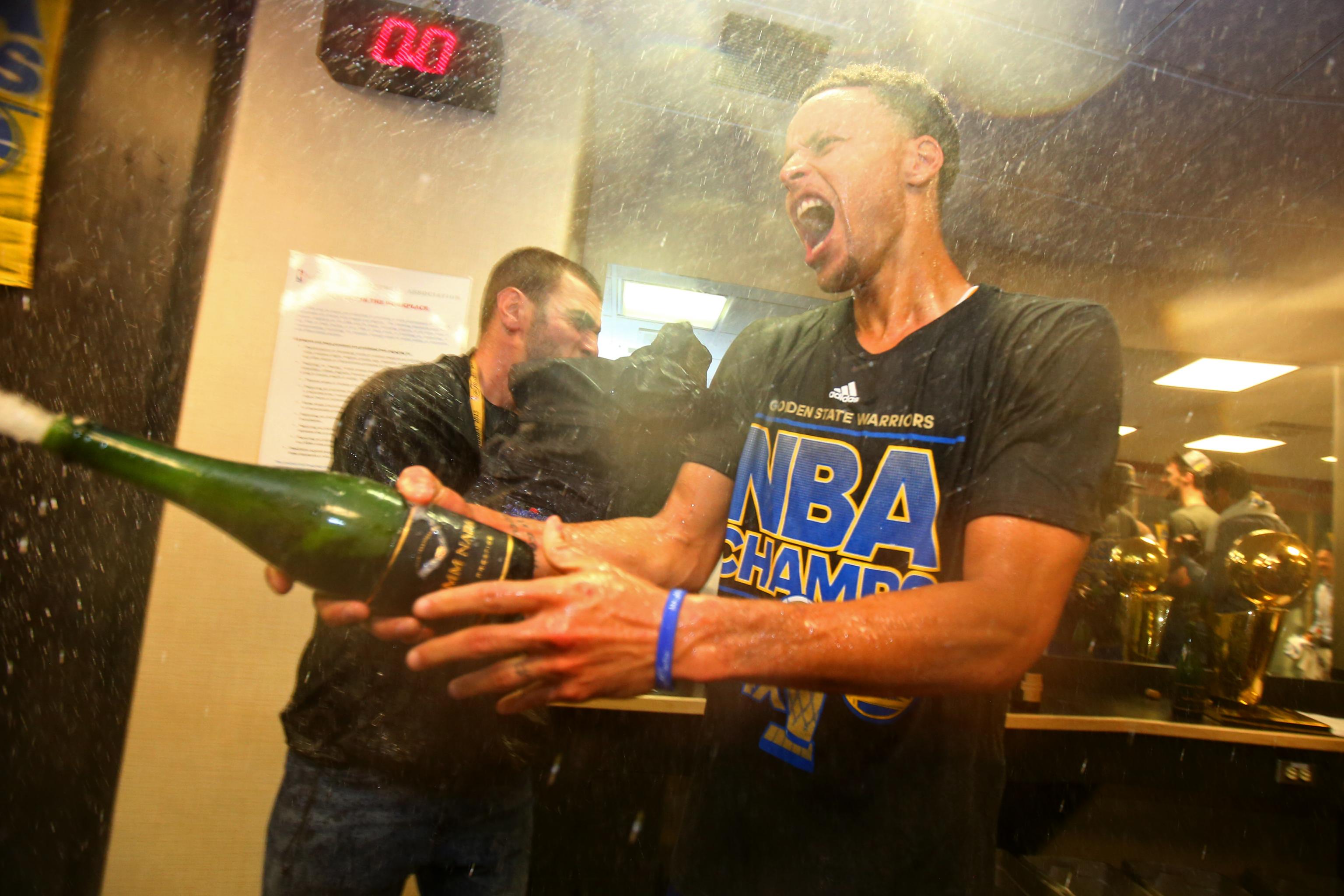 Stephen Curry Spotted Wearing Champagne Bucket Hoodie after