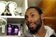 New York Jets cornerback Antonio Cromartie (31) stands by his locker during a press conference at the Jets practice facility Wednesday, Dec. 30, 2015, in Florham Park, NJ. The Jets are preparing for Sunday's game against the Buffalo Bills and former coach, Rex Ryan. If they defeat the Bills, they'll earn a wild card spot in the playoffs. (AP Photo/Kathy Willens)