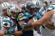 CHARLOTTE, NC - JANUARY 17: Marshawn Lynch #24 of the Seattle Seahawks runs the ball against the Carolina Panthers in the 1st quarter during the NFC Divisional Playoff Game at Bank of America Stadium on January 17, 2016 in Charlotte, North Carolina. (Photo by Grant Halverson/Getty Images)