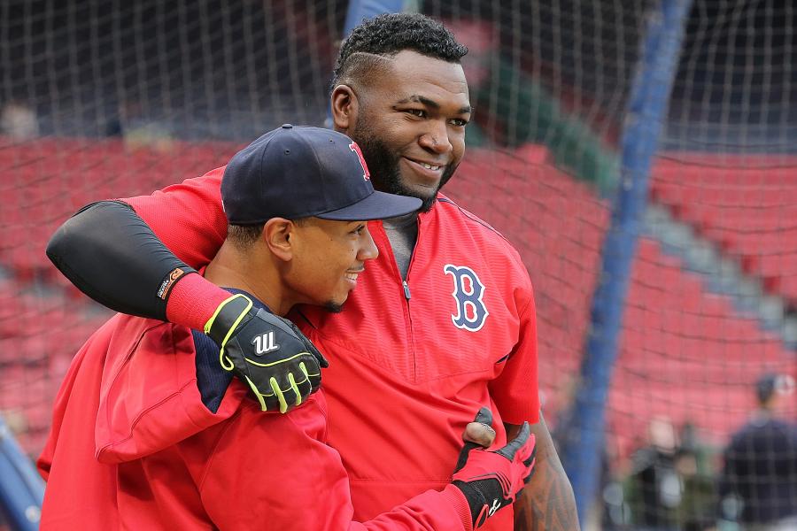 Red Sox DAVID ORTIZ(BIG PAPI) embraces Mookie Betts - Gold Medal Impressions