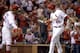 St. Louis Cardinals' Stephen Piscotty, right, is congratulated by teammate Randal Grichuk after hitting a solo home run during the fourth inning of a baseball game against the Milwaukee Brewers on Thursday, Sept. 24, 2015, in St. Louis. (AP Photo/Jeff Roberson)
