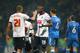 BOLTON, ENGLAND - JANUARY 19: Darren Pratley (L) of Bolton Wanderers celebrates scoring his team's third goal with his team mate Shola Ameobi (R) during the Emirates FA Cup Third Round Replay match between Bolton Wanderers and Eastleigh at Macron Stadium on January 19, 2016 in Bolton, England. (Photo by Alex Livesey/Getty Images)