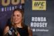 MELBOURNE, AUSTRALIA - NOVEMBER 13: UFC women's bantamweight champion Ronda Rousey of the United States interacts with media during the UFC 193 Ultimate Media Day festivities at Etihad Stadium on November 13, 2015 in Melbourne, Australia. (Photo by Josh Hedges/Zuffa LLC/Zuffa LLC via Getty Images)