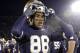 Notre Dame wide receiver Corey Robinson (88) walks off the field after after Notre Dame's 43-40 loss to Northwestern in an NCAA college football game in South Bend, Ind., Saturday, Nov. 15, 2014. Northwestern won 43-40 in overtime. (AP Photo/Nam Y. Huh)