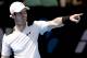Andy Murray of Britain gestures during his quarterfinal match against David Ferrer of Spaind at the Australian Open tennis championships in Melbourne, Australia, Wednesday, Jan. 27, 2016.(AP Photo/Vincent Thian)