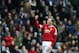 Manchester United's Wayne Rooney celebrates his goal during the English Premier League soccer match between Newcastle United and Manchester United at St James' Park, Newcastle, England, Tuesday, Jan. 12, 2015. (AP Photo/Scott Heppell)