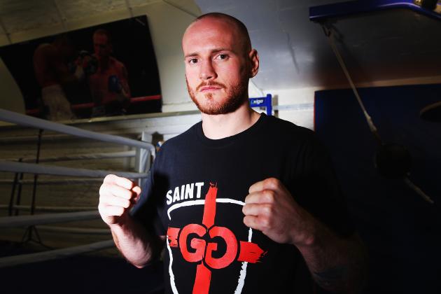 LONDON, ENGLAND - JANUARY 26: George Groves poses for a photo after a media workout ahead of his clash with Andrea di Luisa in Hammersmith on January 26, 2016 in London, England. (Photo by Bryn Lennon/Getty Images)