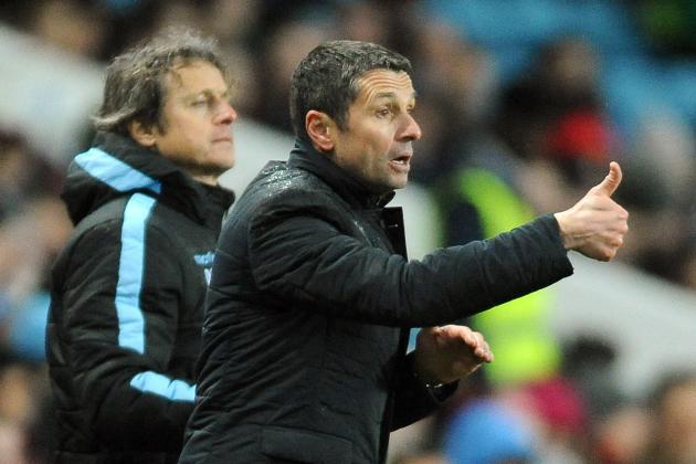 Aston Villa manager Remi Garde gestures to players during the English Premier League soccer match between Aston Villa and Crystal Palace at Villa Park, Birmingham, England, Tuesday, Jan. 12, 2016. (AP Photo/Rui Vieira)
