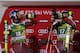 Drinking buddies, World Cup rivals: Aksel Lund Svindal and Kjetil Jansrud enjoy the rewards of their second and first place at Alta Badia, Italy in December.