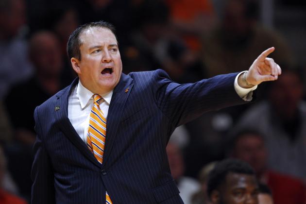 Tennessee head coach Donnie Tyndall in the second half of an NCAA college basketball game against Pikeville on Monday, Nov. 3, 2014, in Knoxville, Tenn. Tennessee won 80-62. (AP Photo/Wade Payne)