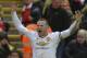 Manchester United's English striker Wayne Rooney celebrates scoring the opening goal during the English Premier League football match between Liverpool and Manchester United at Anfield in Liverpool, northwest England, on January 17, 2016. AFP PHOTO / PAUL ELLIS
RESTRICTED TO EDITORIAL USE. No use with unauthorized audio, video, data, fixture lists, club/league logos or 'live' services. Online in-match use limited to 75 images, no video emulation. No use in betting, games or single club/league/player publications. / AFP / PAUL ELLIS (Photo credit should read PAUL ELLIS/AFP/Getty Images)