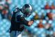 CHARLOTTE, NC - NOVEMBER 22: Cam Newton #1 of the Carolina Panthers dances The Dab as he warms up during their game against the Washington Redskins at Bank of America Stadium on November 22, 2015 in Charlotte, North Carolina. The Panthers won 44-16. (Photo by Grant Halverson/Getty Images)