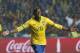 Brazil's Robinho celebrates after scoring the opening goal during a Copa America quarterfinal soccer match against Paraguay at the Ester Roa Rebolledo Stadium in Concepcion, Chile, Saturday, June 27, 2015. (AP Photo/Silvia Izquierdo)