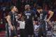 PHILADELPHIA - JANUARY 04: Tayshaun Prince #12, Andrew Wiggins #22, Kevin Garnett #21 and Karl-Anthony Towns #32 of the Minnesota Timberwolves huddle up during the game against the Philadelphia 76ers at the Wells Fargo Center on January 4, 2016 in Philadelphia, Pennsylvania. NOTE TO USER: User expressly acknowledges and agrees that, by downloading and or using this photograph, User is consenting to the terms and conditions of the Getty Images License Agreement. Mandatory Copyright Notice: Copyright 2016 NBAE (Photo by David Dow/NBAE via Getty Images)