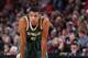 PORTLAND, OR - FEBRUARY 2: Michael Carter-Williams #5 of the Milwaukee Bucks during the game against the Portland Trail Blazers on February 2, 2016 at Moda Center in Portland,Oregon. NOTE TO USER: User expressly acknowledges and agrees that, by downloading and or using this Photograph, user is consenting to the terms and conditions of the Getty Images License Agreement. Mandatory Copyright Notice: Copyright 2016 NBAE (Photo by Sam Forencich/NBAE via Getty Images)