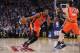 Feb 6, 2016; Oakland, CA, USA; Oklahoma City Thunder forward Kevin Durant (35) dribbles the ball past Golden State Warriors forward Andre Iguodala (9) in the first quarter at Oracle Arena. Mandatory Credit: Cary Edmondson-USA TODAY Sports