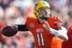 MOBILE, AL - JANUARY 30: North team's quarterback Carson Wentz #11 with North Dakota State looks to throw a pass during their game against the South Team on January 30, 2016 at Ladd-Peebles Stadium in Mobile, Alabama. (Photo by Michael Chang/Getty Images)
