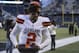 SEATTLE, WA - DECEMBER 20: Quarterback Johnny Manziel #2 of the Cleveland Browns leaves the field after a football game against the Seattle Seahawks at CenturyLink Field on December 20, 2015 in Seattle, Washington. The Seahawks won the game 30-13. (Photo by Stephen Brashear/Getty Images)