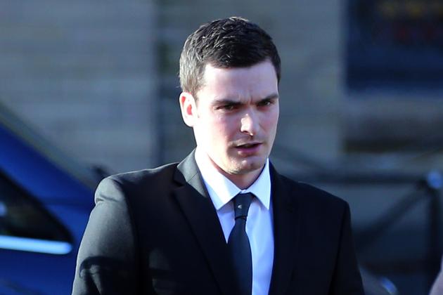 BRADFORD, ENGLAND - FEBRUARY 10:  Adam Johnson arrives at the Crown Court on February 10, 2016 in Bradford, England. The Sunderland FC midfielder, aged 28 and from Castle Eden, County Durham, is on trial having previously denied three counts of sexual activity with a child and one count of grooming. He has one daughter.  (Photo by Nigel Roddis/Getty Images)