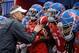 Ole Miss head coach Hugh Freeze (left)