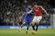 Chelsea's Diego Costa, left, competes for the ball with Manchester United's Michael Carrick during the English Premier League soccer match between Chelsea and Manchester United at Stamford Bridge stadium in London, Sunday, Feb. 7, 2016. (AP Photo/Tim Ireland)