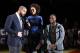 TORONTO, CANADA - FEBRUARY 12: Drake and Kevin Hart speak with Sage Steele of ESPN during the NBA All-Star Celebrity Game Presented by Mountain Dew as part of 2016 All-Star Weekend at the Ricoh Coliseum on February 12, 2016 in Toronto, Ontario, Canada. NOTE TO USER: User expressly acknowledges and agrees that, by downloading and/or using this photograph, user is consenting to the terms and conditions of the Getty Images License Agreement. Mandatory Copyright Notice: Copyright 2016 NBAE (Photo by Ron Turenne/NBAE via Getty Images)